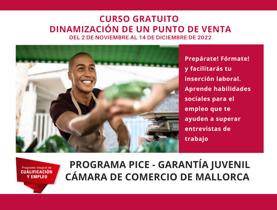 Garantía Juvenil: curso de dinamización de un punto de venta